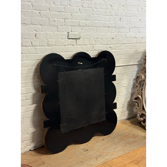 Chinoiserie Lacquer Wall Mirror, Late 20th Century For Sale - Image 4 of 12