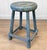 Early 20th Century Antique Primitive Farmhouse Blue Wood Round Barn Milking Stool For Sale - Image 5 of 8