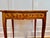 Antique French Louis XV Style Tulipwood Marquetry Writing Table or Side Table With Leather Top For Sale - Image 11 of 18