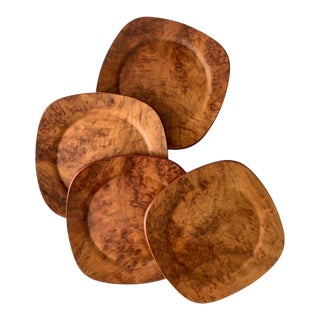 Mid-Century Modern Dansk Wooden Charger Plates- Set of 4