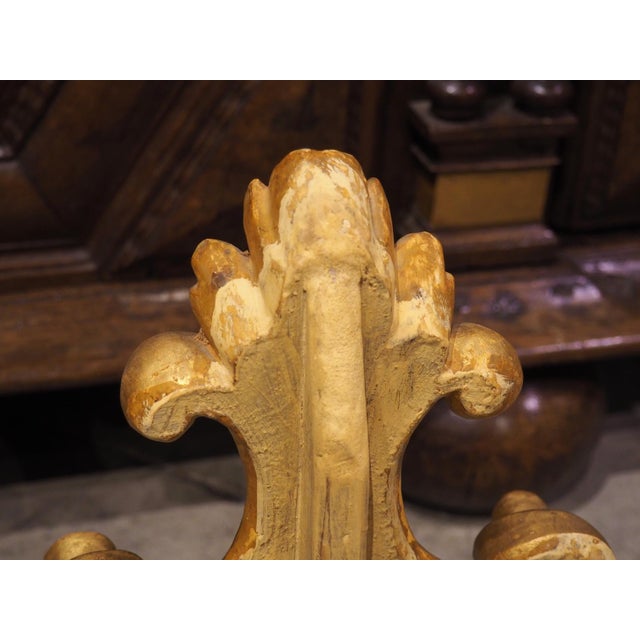 More information coming soon… Dating to circa 1750, these decorative giltwood finials are from Italy. Each finial has a...