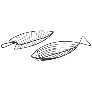 Fish Bowls in Wire, 1950s, Set of 2 For Sale