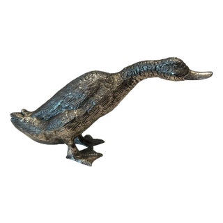 1970 Duck in Silver Bronze For Sale