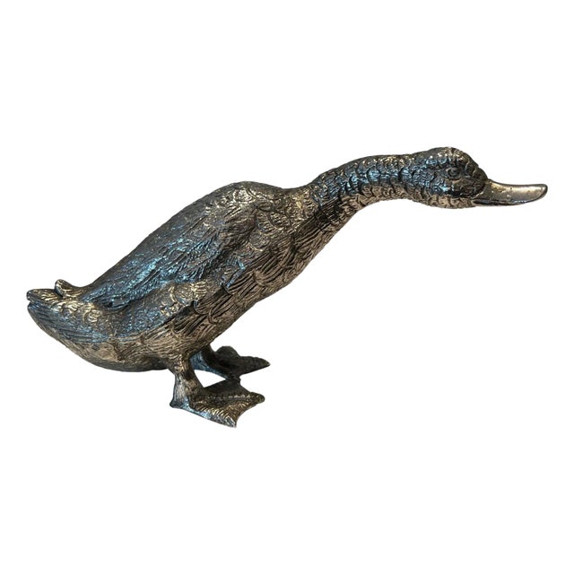 1970 Duck in Silver Bronze For Sale