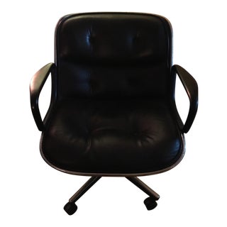 Knoll Intl. Leather Pollock Executive Chair For Sale