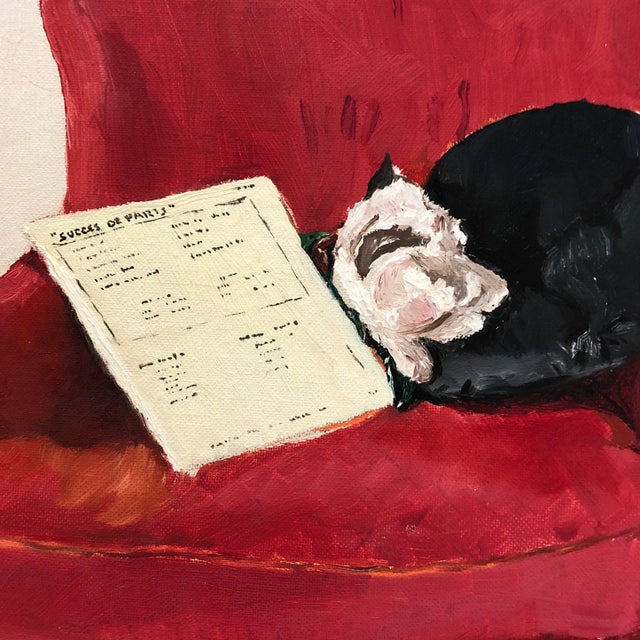 Original Vintage 1960’s Still Life Interior Painting For Sale - Image 4 of 9