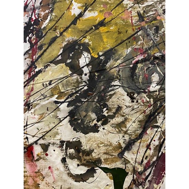 Gray 1980s Purvis Young Folk Art Abstract Painting For Sale - Image 8 of 13