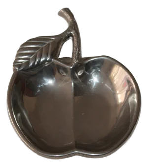 Silver Plate Apple Shape Jewelry Tray