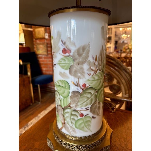 Ceramic Chinese Porcelain Lamps With Brass Bases and Custom Shades -a Pair For Sale - Image 7 of 13