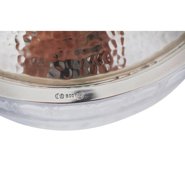 Early 20th Century Antique German Sterling Silver / Cut Glass Footed Dish For Sale - Image 5 of 6