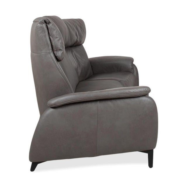 Trapez 3-Seater Sofa in Grey Leather from Himolla For Sale - Image 17 of 18
