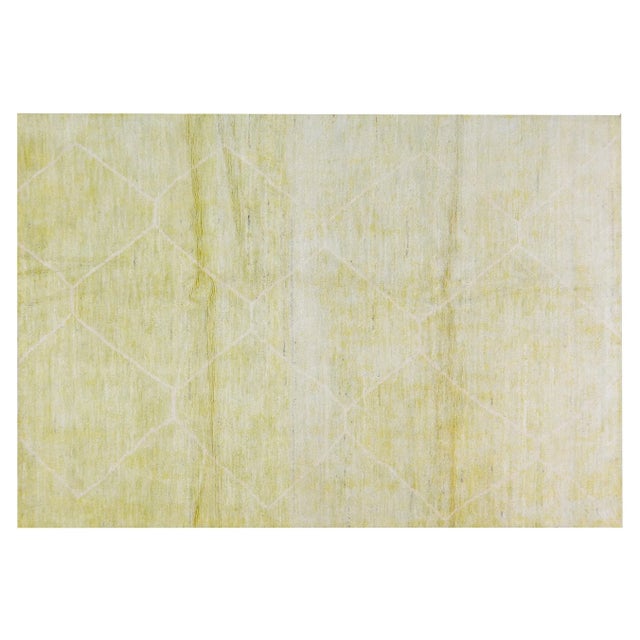 1990s Moroccan Hand Knotted With Organic Wool and Soft Texture,5'7"x8'1" For Sale - Image 5 of 5