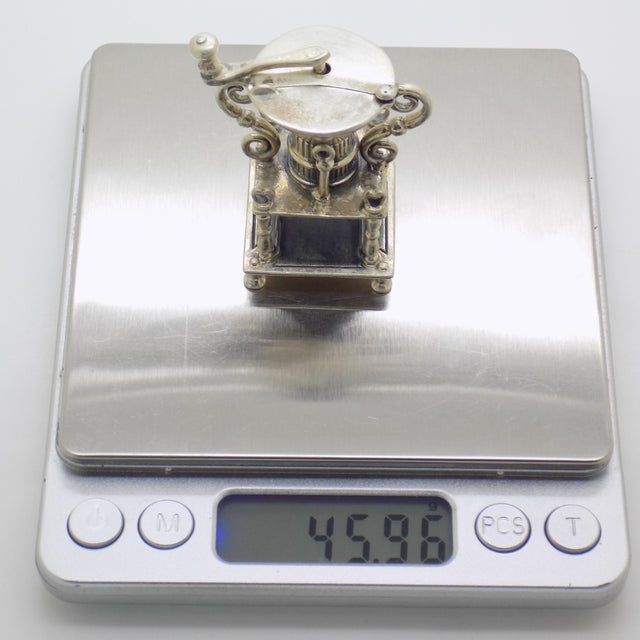 Vintage Italian Sterling Silver 925 Grinder Figurine with Moving Parts by Medusa-Oro, 1970s For Sale - Image 9 of 12