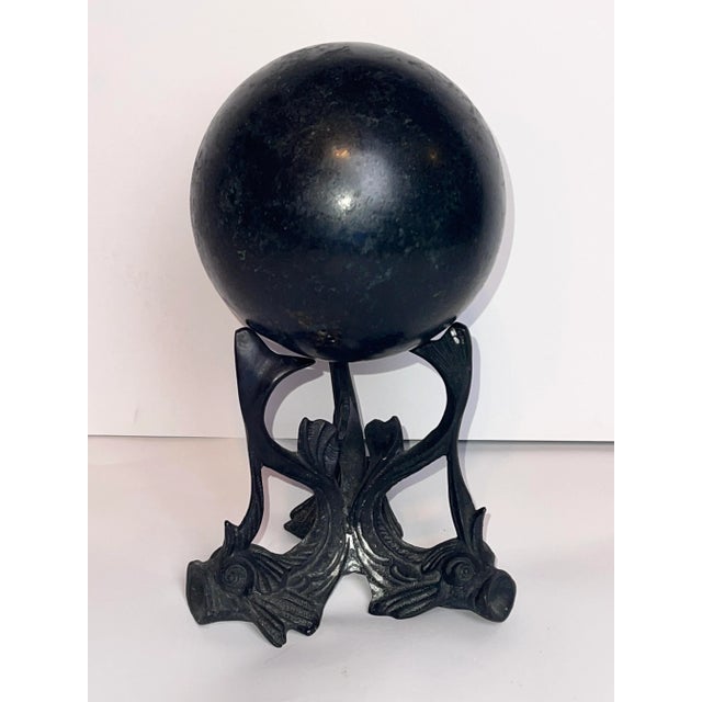Black Bronze Metal Iron Globe Orb For Sale In Washington DC - Image 6 of 9