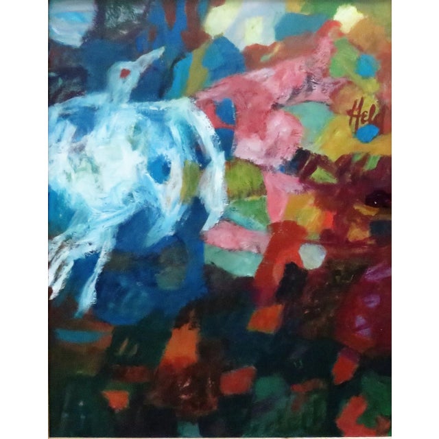 This is a stunning abstract painting titled "Learning to Fly" and signed 'Held' within the right side of painting. Dated...