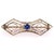 14 Karat Yellow Gold With Sapphire Center Stone Filigree Brooch For Sale In New York - Image 6 of 9