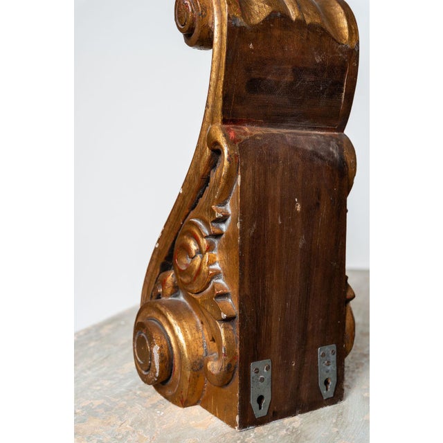 Pair of 19th Century European Giltwood Acanthus Corbels For Sale - Image 13 of 15