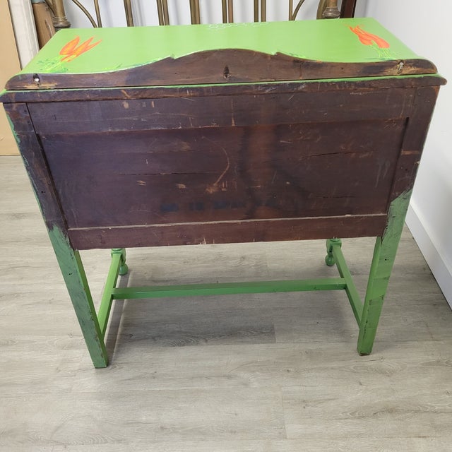 Folk Art Hand-Painted Rabbit Cabinet Signed Patti B. Martin, 2008 For Sale - Image 11 of 12