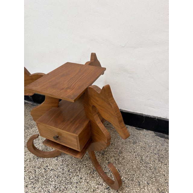 Mid-Century Wooden Side Table in the shape of Seahorse, 1960s For Sale - Image 4 of 10