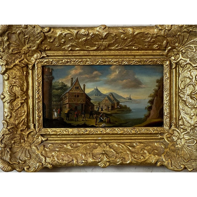 Landscape Composition, 18th Century, Oil Painting on Panel, Framed For Sale - Image 8 of 12