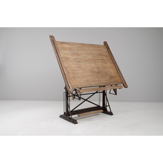 20th Century Belgian Industrial Drawing Table For Sale - Image 10 of 18