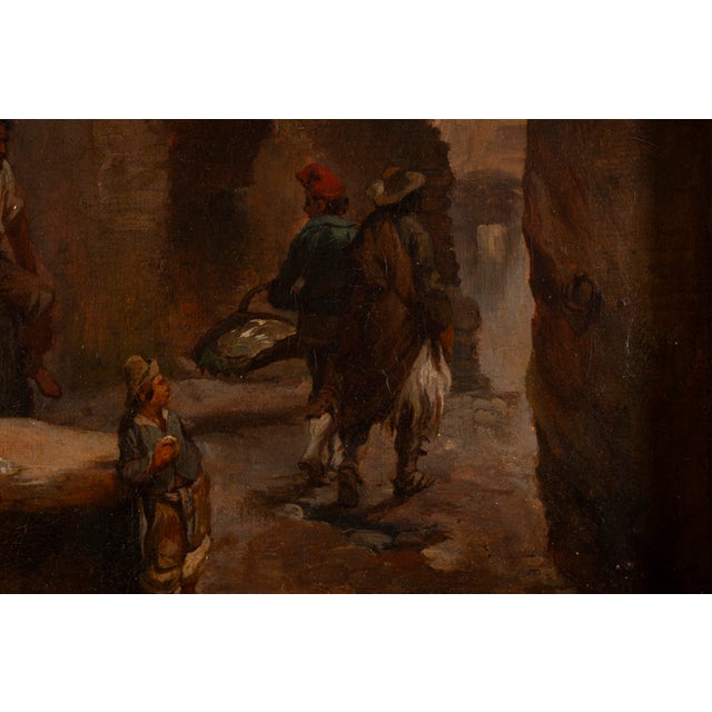 François Bonnet, Fish Market Scene, 1800s, Oil on Canvas For Sale - Image 5 of 14