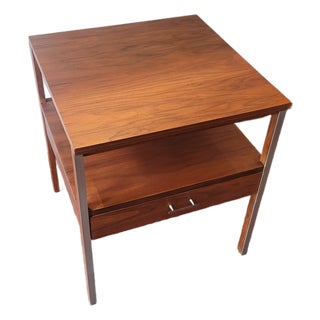 Mid Century Walnut Paul McCobb Calvin "Linear Group" Nightstand or End Table With Drawer For Sale
