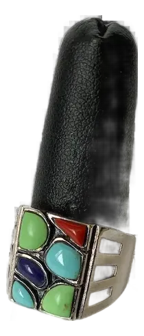 Late 20th Century Sterling and Howlite Ring, Size 8.25
