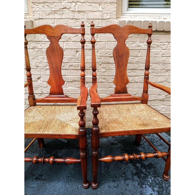 Timeless Elegance: Pair of Vintage Queen Anne Style Mahogany Armchairs For Sale - Image 10 of 12