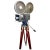 Cinema Newsreel Camera Circa 1953, as Sculpture, All Original With Correct Vintage Wood Tripod For Sale - Image 4 of 4