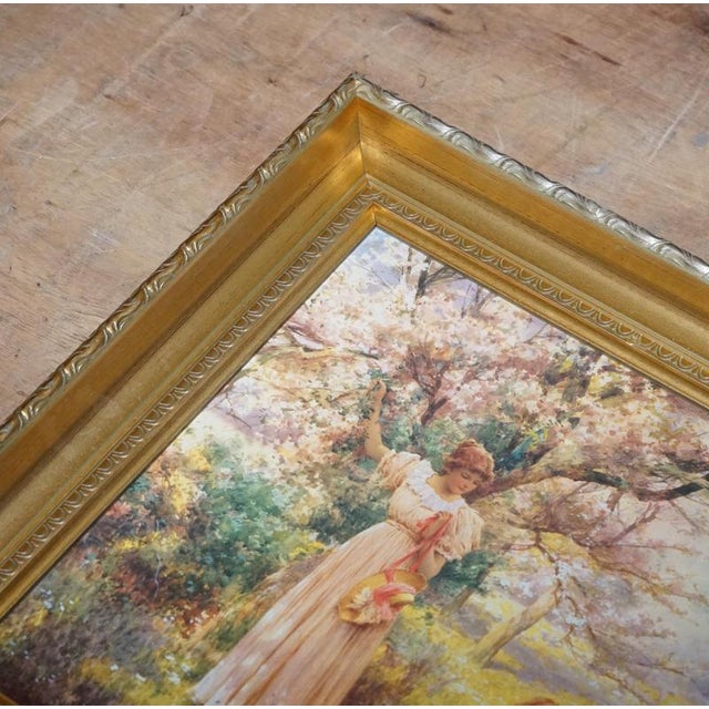 Alfred Glendening Jr., Picking Flowers, Print, Framed For Sale - Image 4 of 10