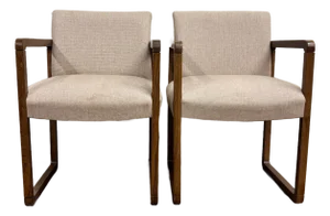 Vintage the Hon Co Mid Century Modern MCM Danish Style Dining Arm Chairs