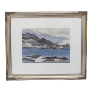 Helen Katherine Forbes Coastal Ocean Mountain Landscape Watercolor Painting