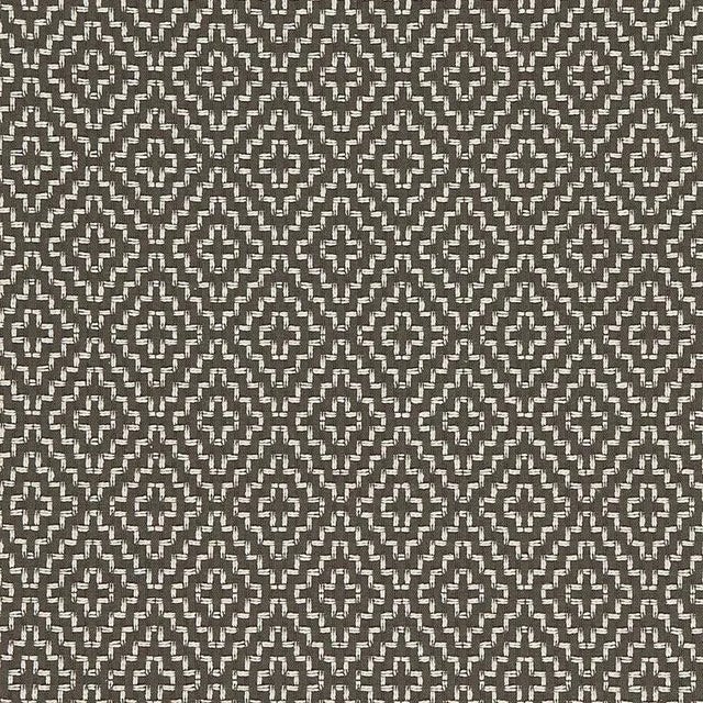 Sample - Schumacher Soho Weave Fabric in Charcoal For Sale