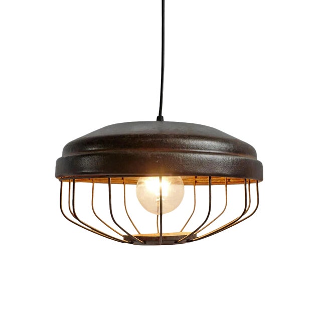 Mid 20th Century Industrial Chicken Feeder Lantern For Sale