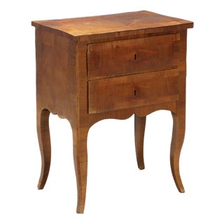Baroque Bedside Table in Walnut For Sale