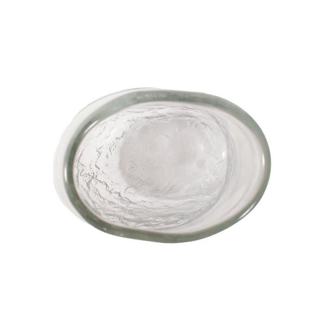 Portage Ice Clear Abstract Glass Vase- Tall For Sale - Image 10 of 11