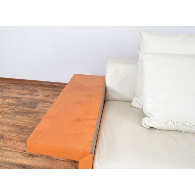 Beige Italian Leather Sofa from Giorgetti, 1980s For Sale - Image 8 of 16