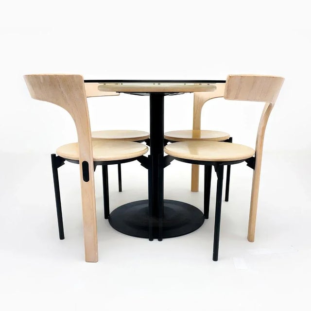 Vintage Hockey Stick Compact Dining Set by Kerstin Bartlmaefor for Casala, 1990s, Set of 5 For Sale - Image 3 of 13