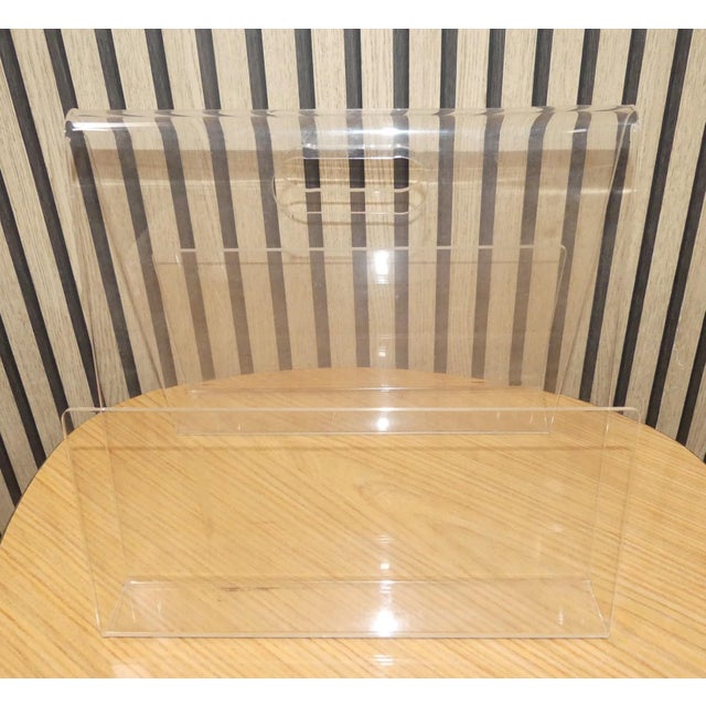 Modern Vintage Magazine Rack in Acrylic Glass, 1980s For Sale - Image 3 of 11