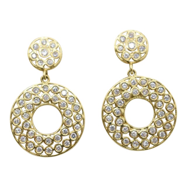 Late 20th Century Gold Jacqueline Earrings, A Pair For Sale