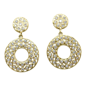 Late 20th Century Gold Jacqueline Earrings, A Pair
