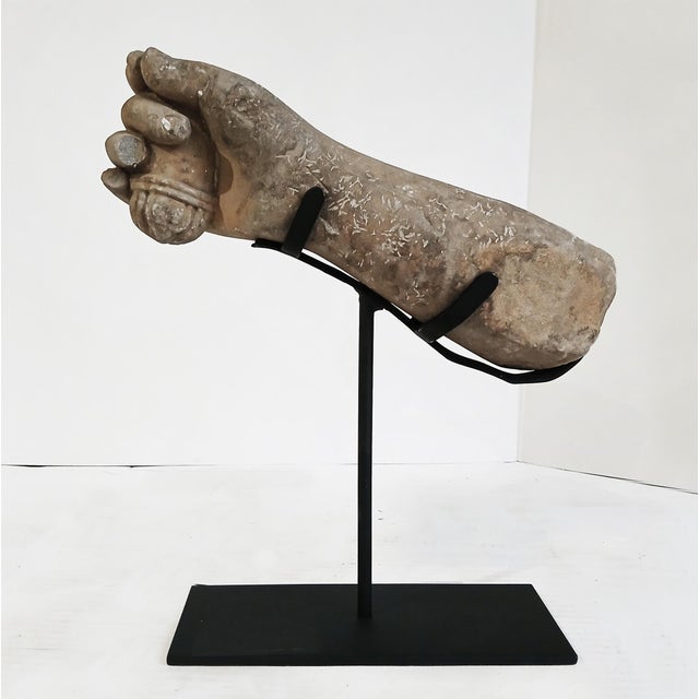 Early 20th Century Reclaimed Khmer Sculpture Fragment, Early 20th Century For Sale - Image 5 of 17