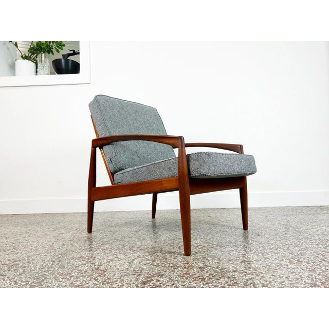 1950s Kai Kristainsen Paper Knife Chair in Teak for Magnus Olesen For Sale - Image 5 of 13