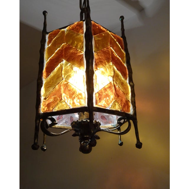 Mid-Century Modern Brutalist Glass Pendant from Poliarte, 1970s For Sale - Image 15 of 16