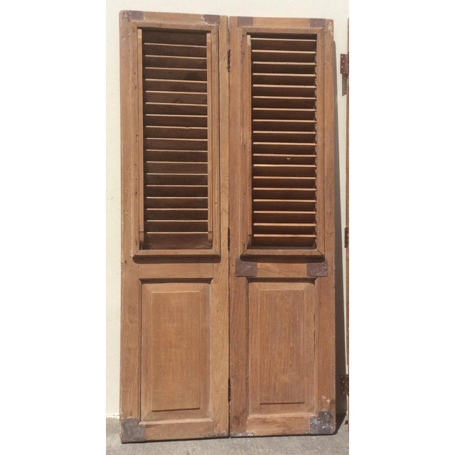 Pair of Heavy Rustic Antique Wood Shutters Chairish