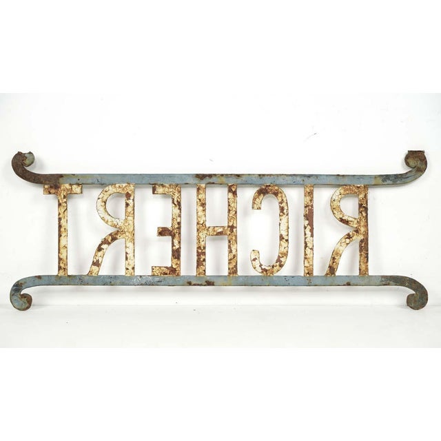 Vintage European Iron Richert Advertising Sign For Sale - Image 9 of 9