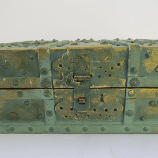 Gothic Vintage Flatware Treasure Chest Storage Box Studded by Rogers For Sale - Image 3 of 10