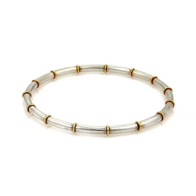 Contemporary Gurhan Midnight 24k Gold & White Sterling Silver Bangle For Sale - Image 3 of 4