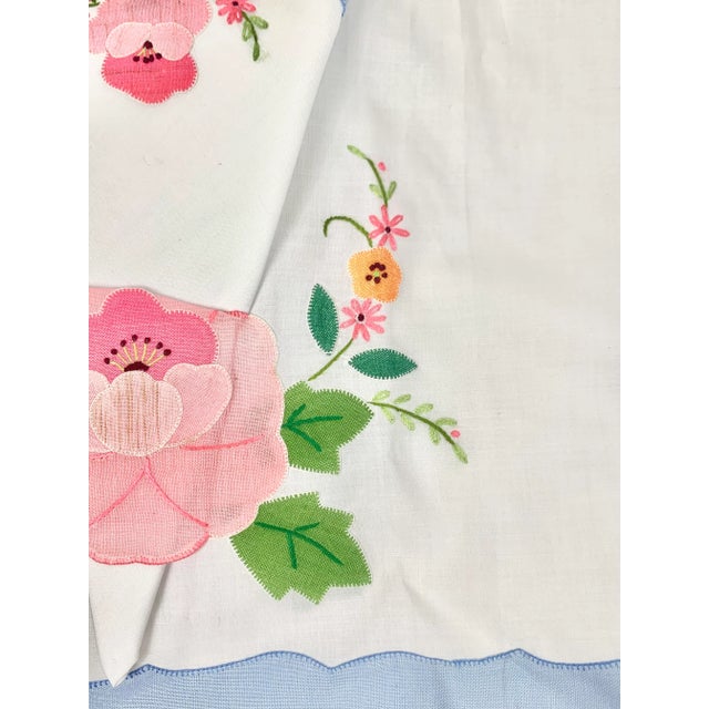 Shabby Chic Vintage Floral Appliqué Placemats With Napkins-Set of 12 For Sale - Image 3 of 13